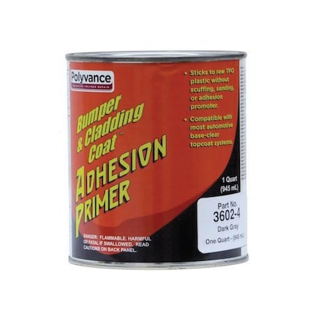 Polyvance Bumper and Cladding Coat Adhesion Primer - Dk Gray Quart Quart 3602-4